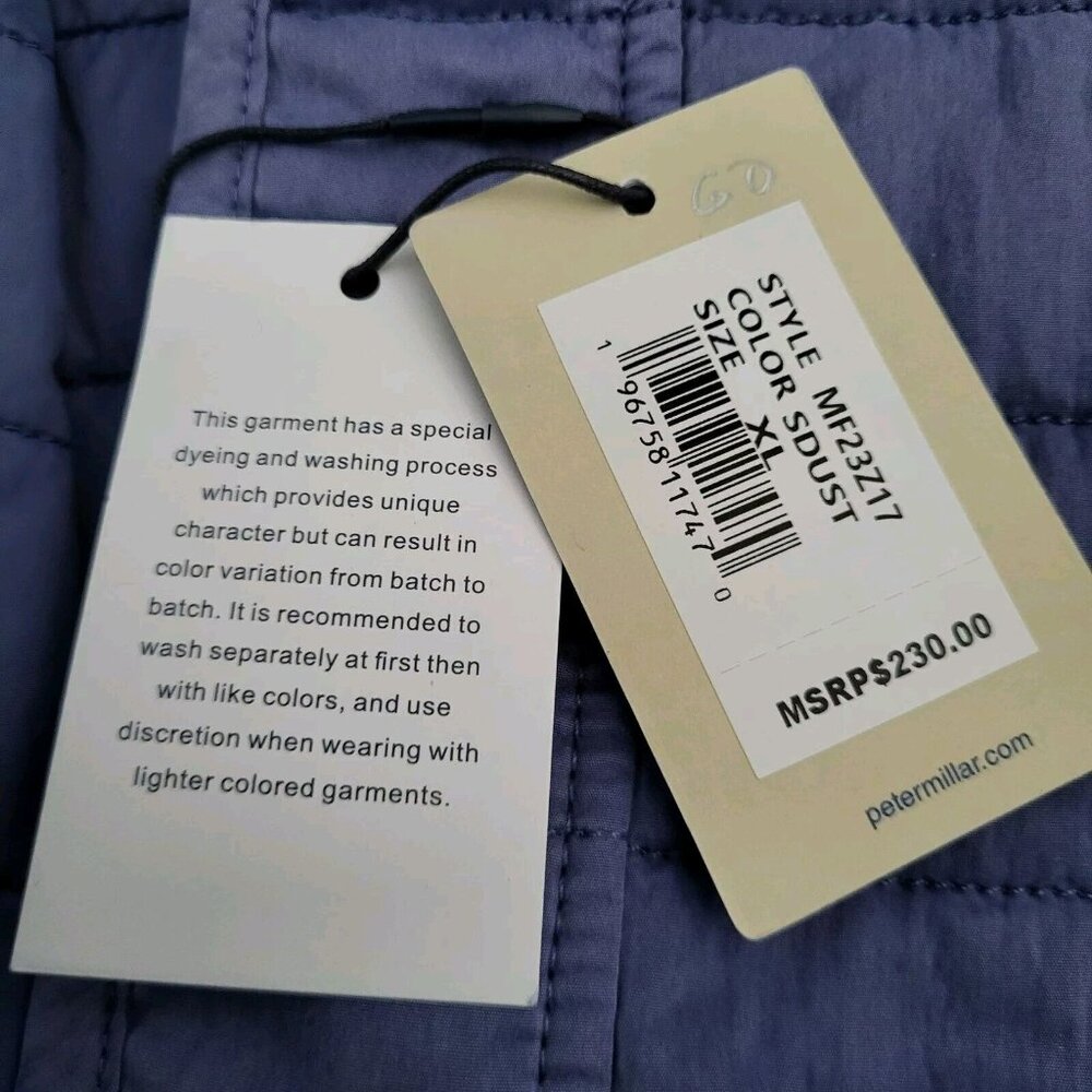 Peter Millar  Garment-Dyed  Stardust Blue Vest Men's Sz XL MSRP $230 - Picture 8 of 9